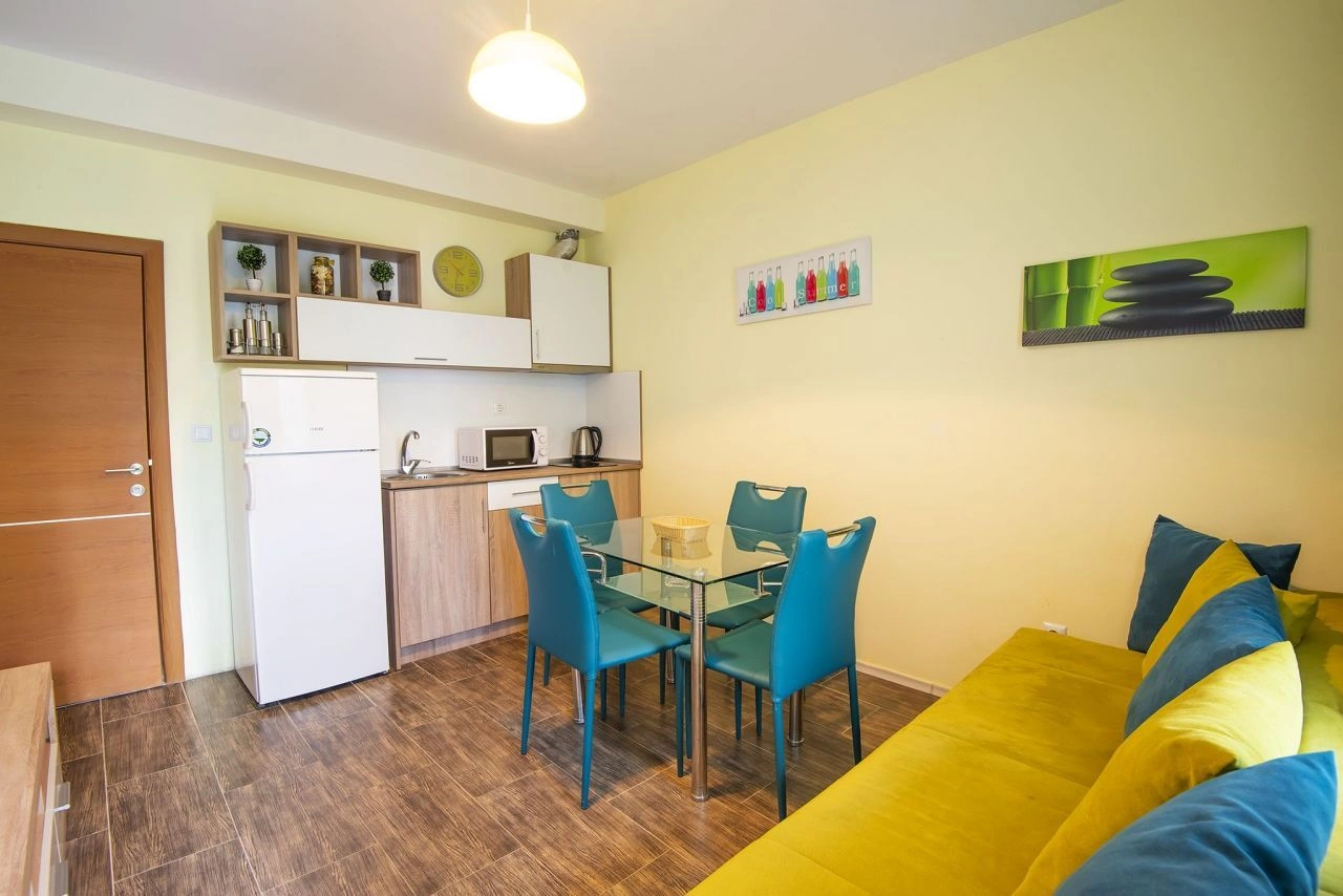 Apartment in a pine-oak grove overlooking the pool in Primorsko, Bulgaria