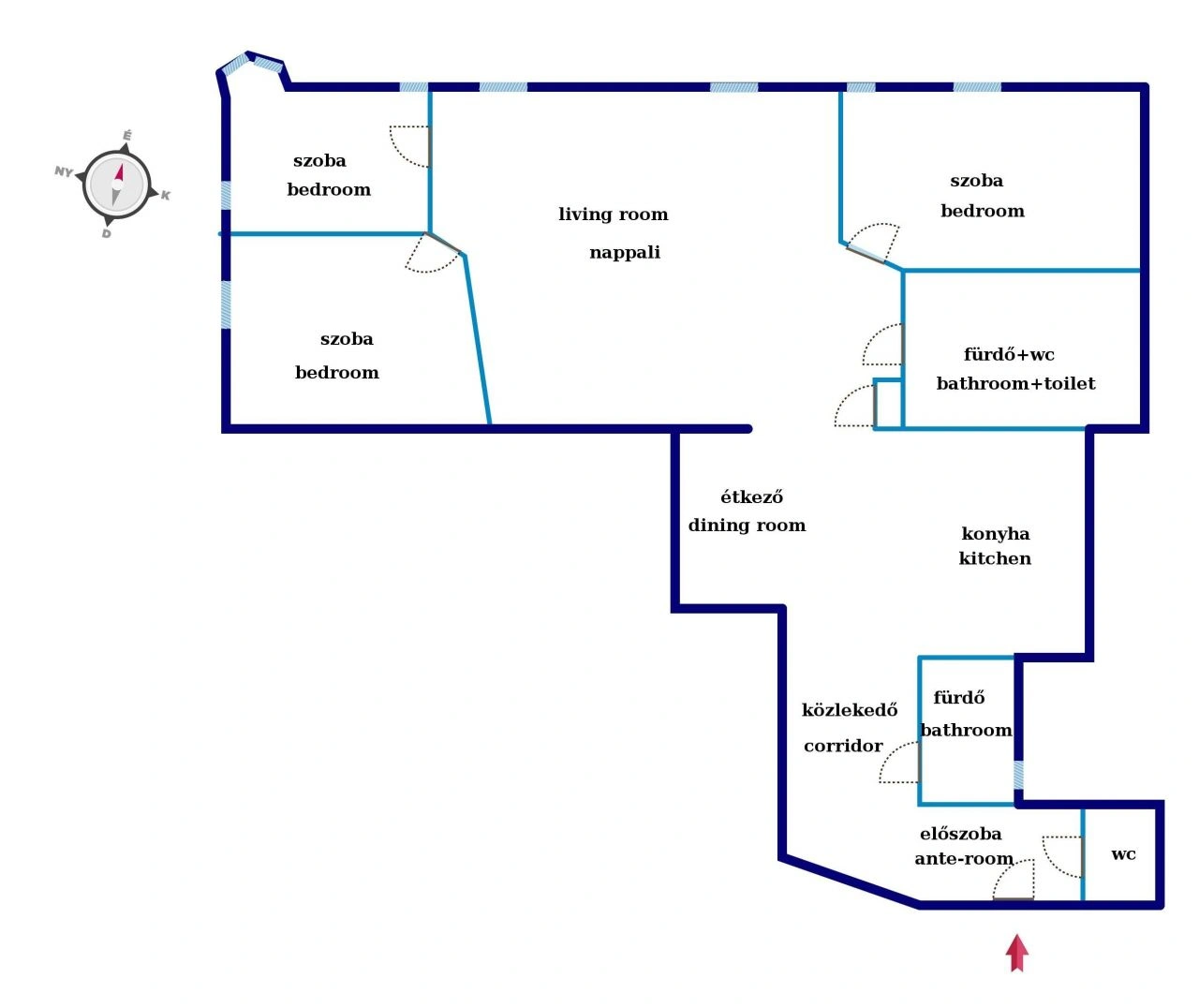 Budapeşte, Macaristan'da geniş 120 m2 daire