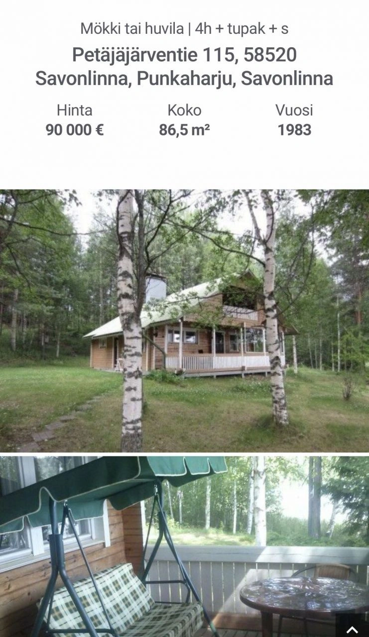 House 4+1 near lake in Punkaharju, Finland