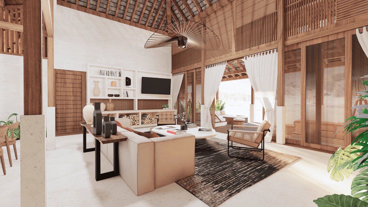 Cottage 257 m² au bord de la mer à Bumban Bay