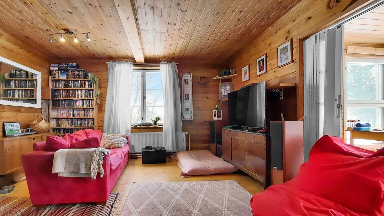 Casa con balcón y terraza en Imatra, Finlandia