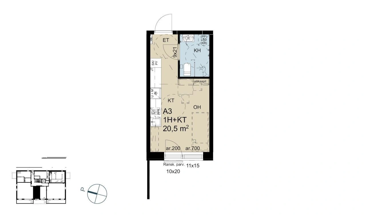 Appartamento a Lappeenranta in un nuovo edificio sulla riva del lago - 50.000 €