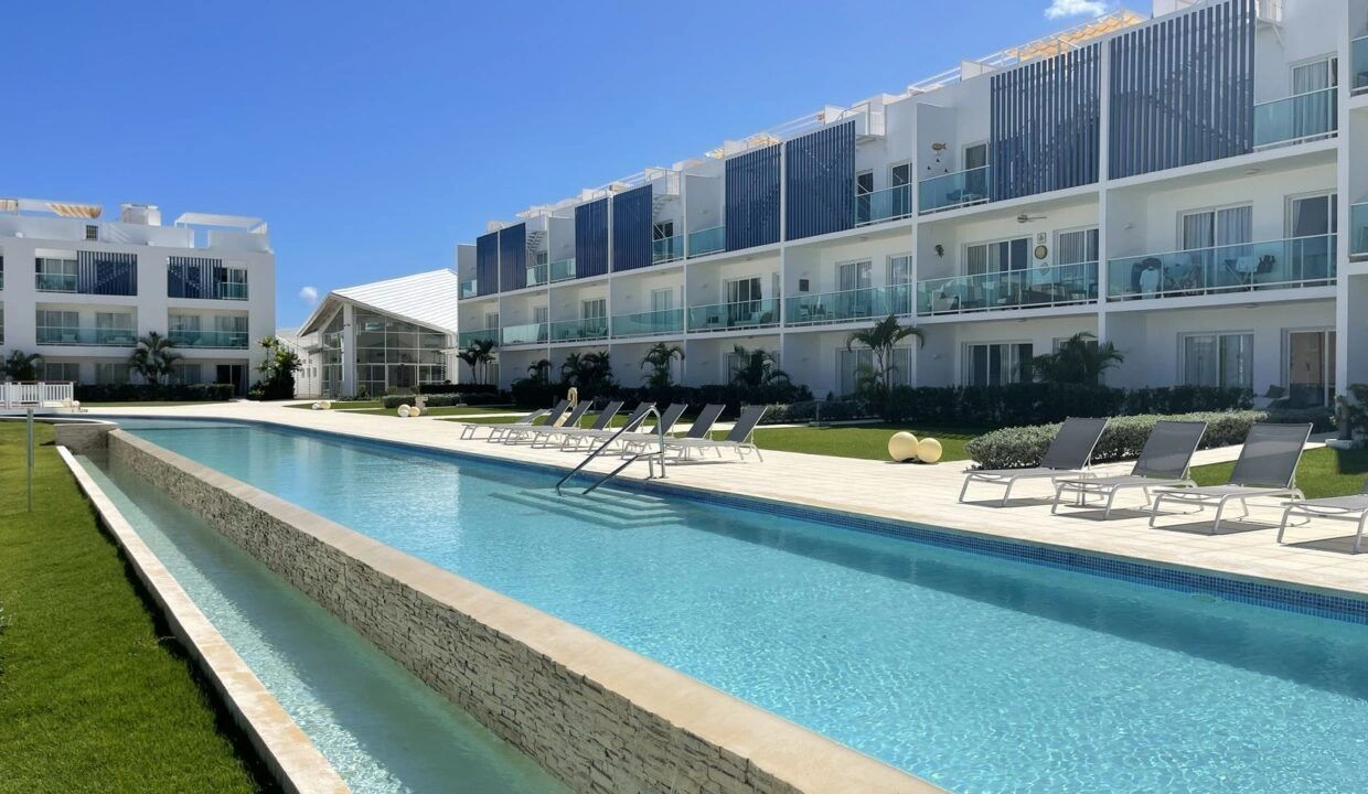 Golf sahası manzaralı Punta Cana'daki 2+1 iki yatak odalı daire, Dominik Cumhuriyeti