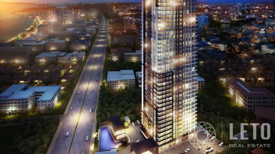 Apartment 44 m2 in Pattaya mit Meerblick