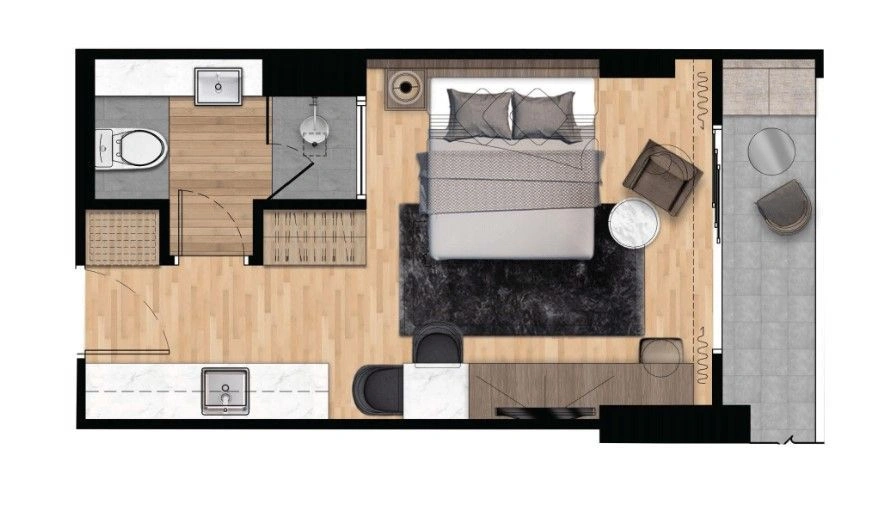 Stylisches Studio 31 m² in Phuket