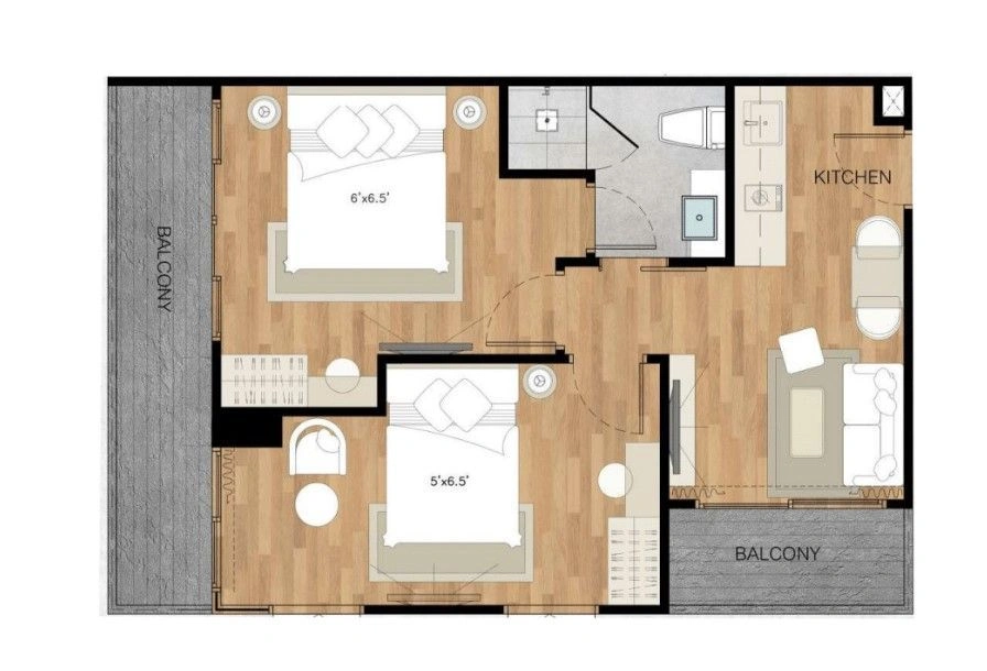 Wohnung 55,2 m² mit Meerblick in Phuket