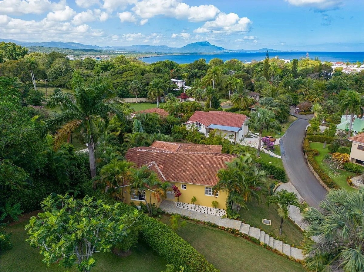 Villa with terrace overlooking ocean and mountains in Sosua, Dominican Republic