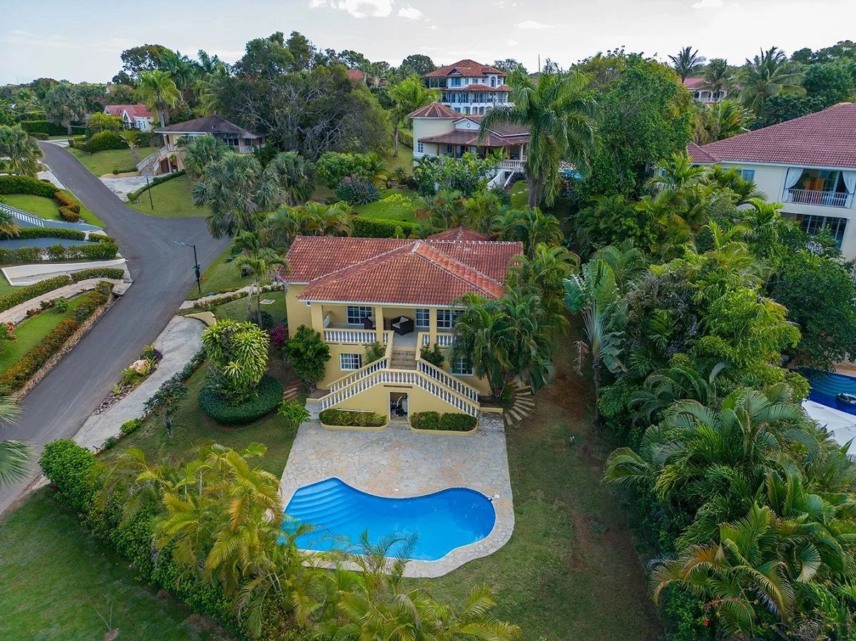 Villa with terrace overlooking ocean and mountains in Sosua, Dominican Republic