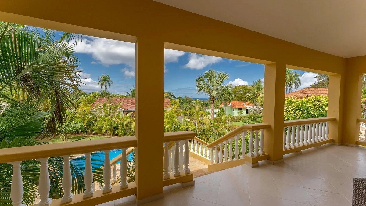 Villa with terrace overlooking ocean and mountains in Sosua, Dominican Republic