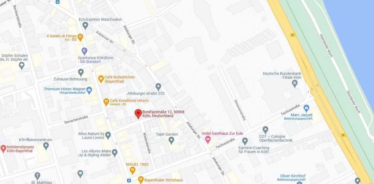 Appartement élégant de deux chambres dans un bâtiment historique à Cologne, Allemagne, 80 m2