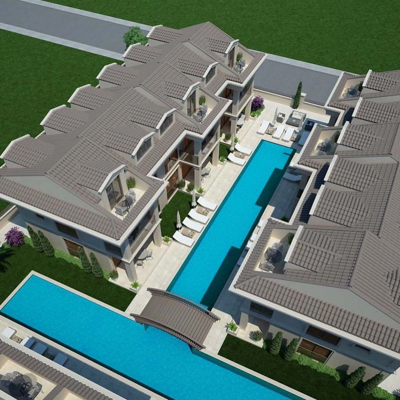 1+1 apartment with mountain view in Calis area of Fethiye