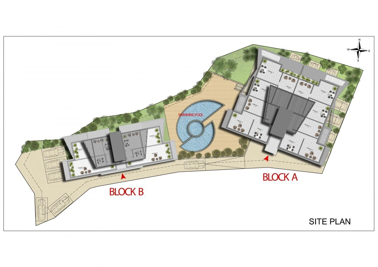 71 m2 का अपार्टमेंट, पहाड़ी दृश्य के साथ — उत्तरी साइप्रस के Alsancak में