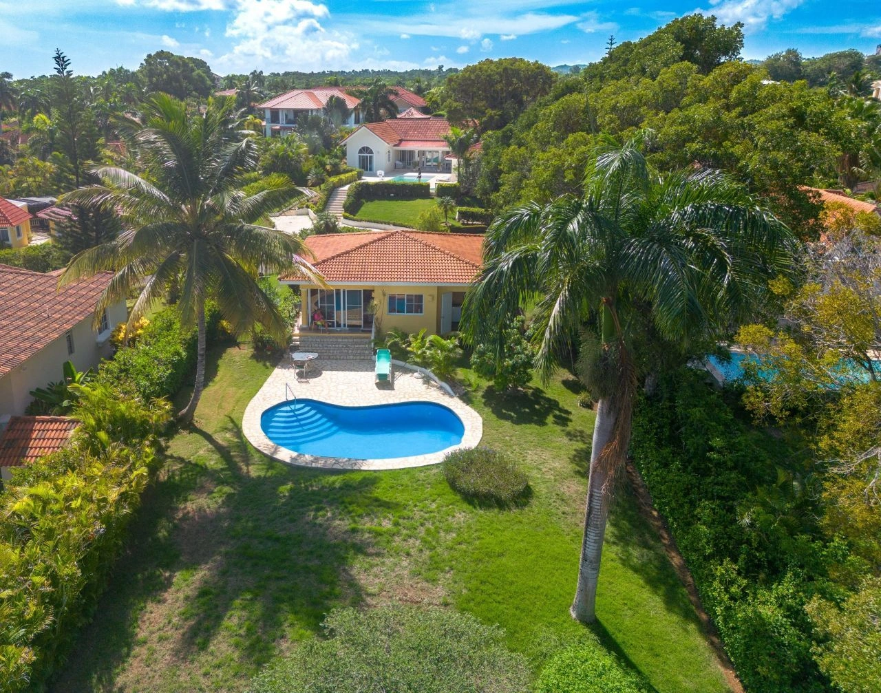 Villa overlooking a tropical garden in the prestigious area of Sosua, Dominican Republic