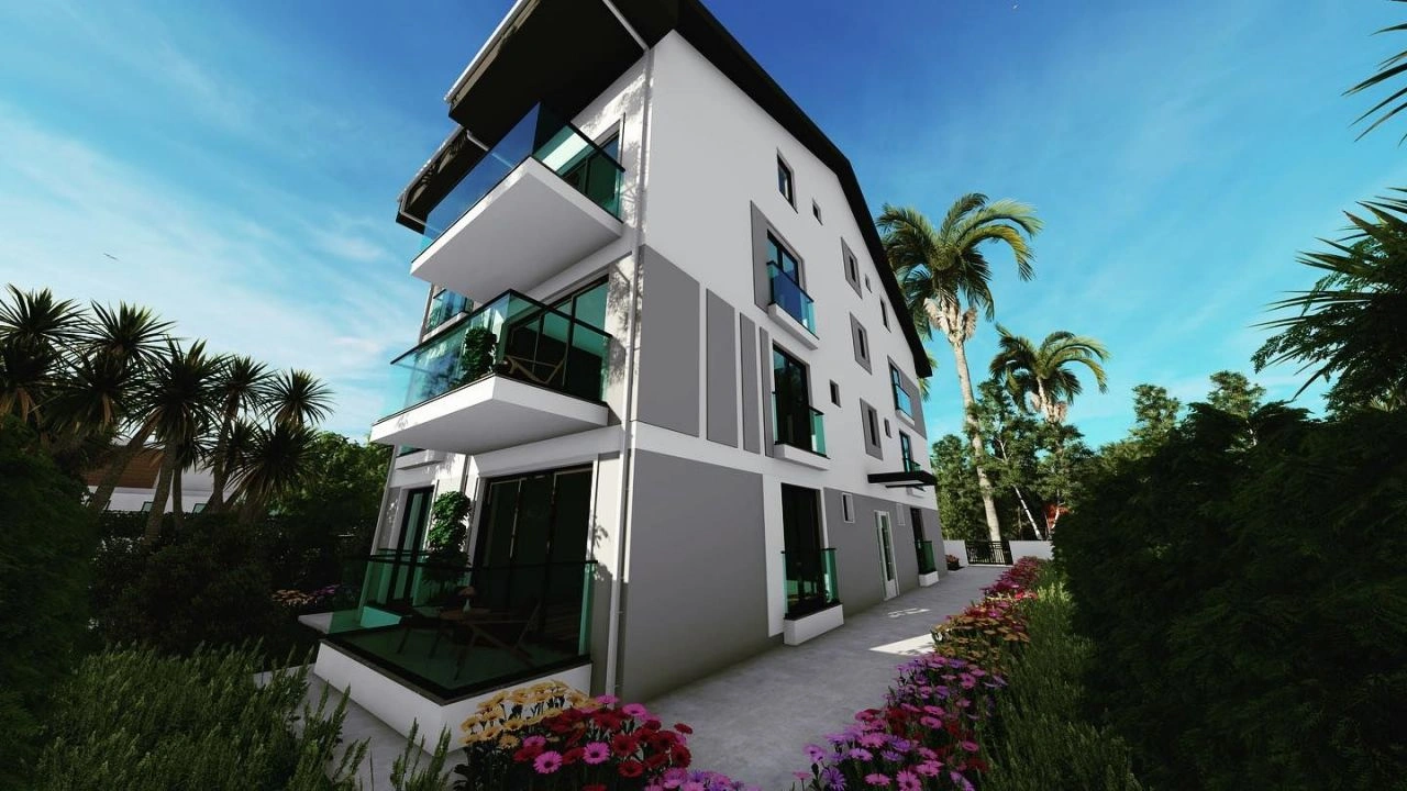 Stylish 4+1 apartment with mountain view in Fethiye