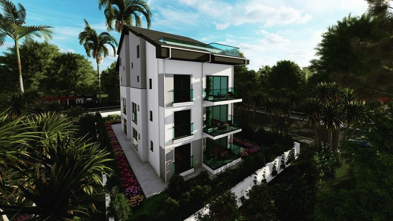 Stylish 4+1 apartment with mountain view in Fethiye