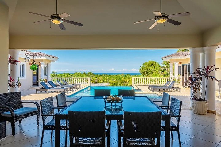 Villa with three separate buildings and a swimming pool in Sosua, Dominican Republic