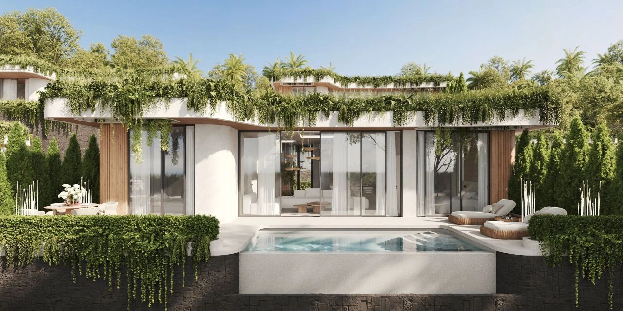 Villa com piscina e vista para o oceano em Bukit, Bali