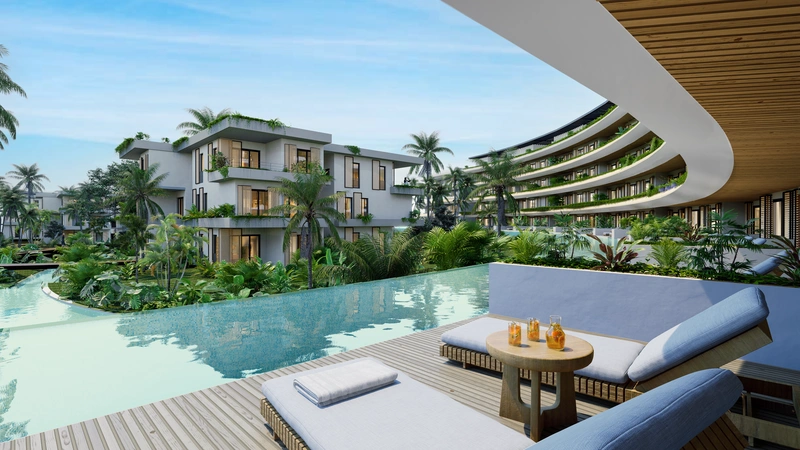 Spacious apartments in a prestigious complex in the center of Bavaro, Dominican Republic