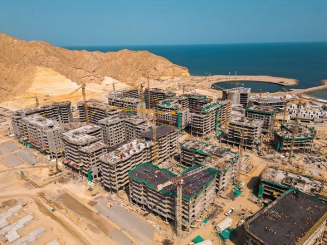 Spacious 117 m2 apartment with a view of the Gulf of Oman