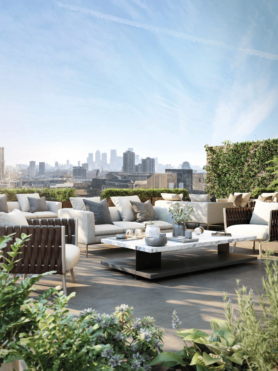 伦敦时尚一居室,41平方米,带屋顶露台