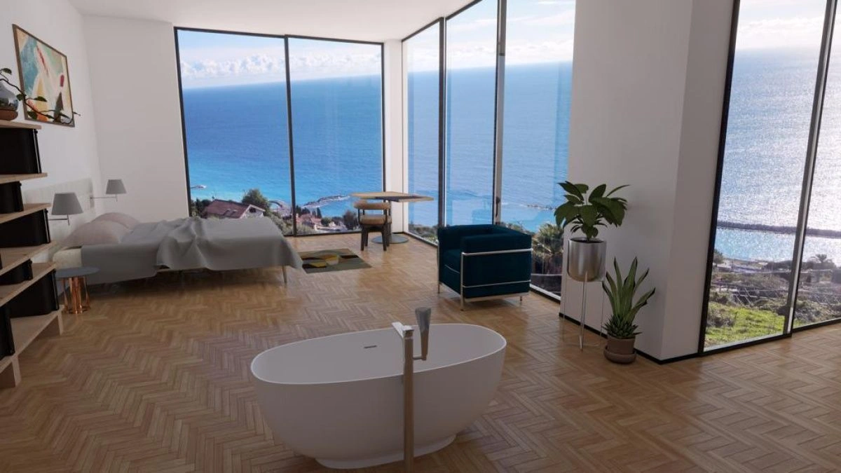 Villa in Ospedaletti with panoramic sea view, Italy