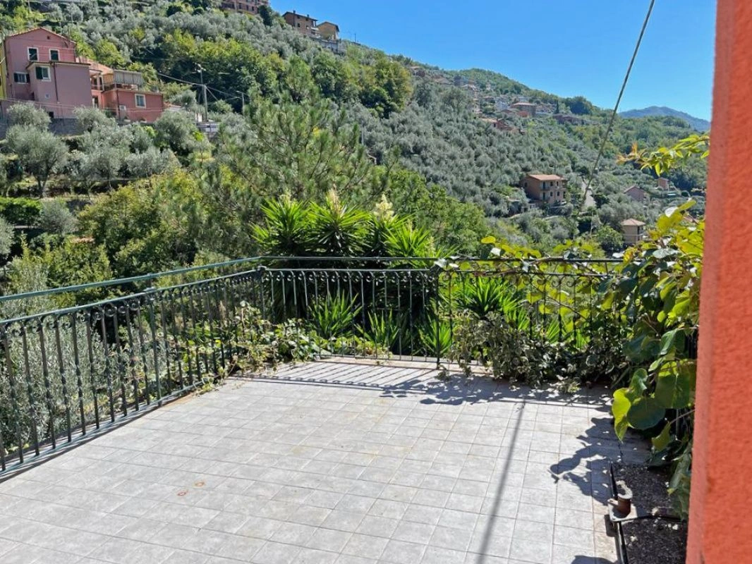 Three-storey villa in the suburbs of Genoa surrounded by green hills, Italy