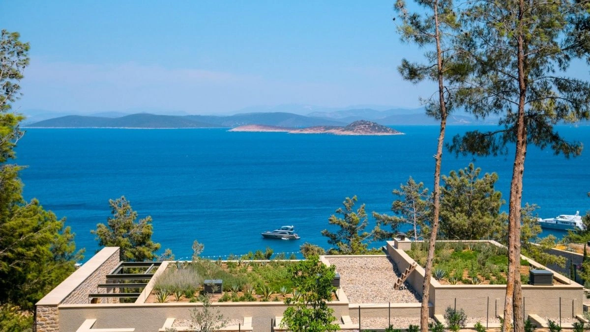 बोडरम में निजी समुद्र तट वाला 194 m2 विला