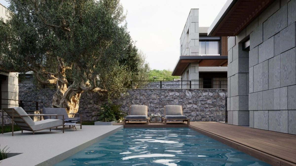 Villa 3+1 con piscina en Bodrum