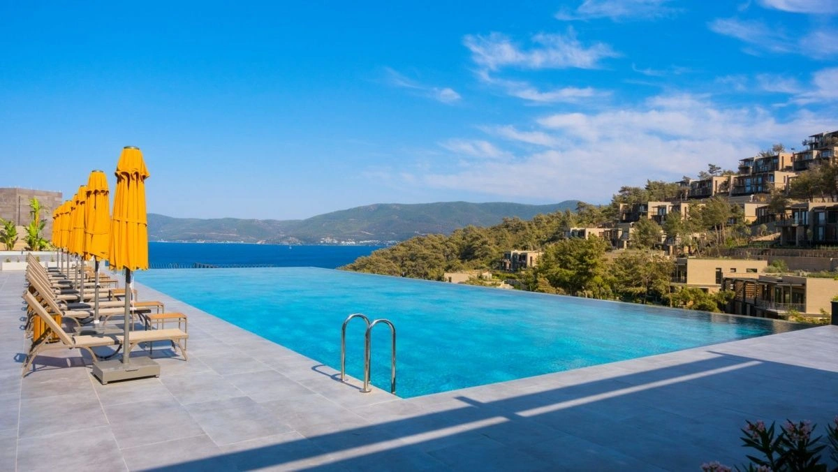 बोडरम में निजी समुद्र तट वाला 194 m2 विला