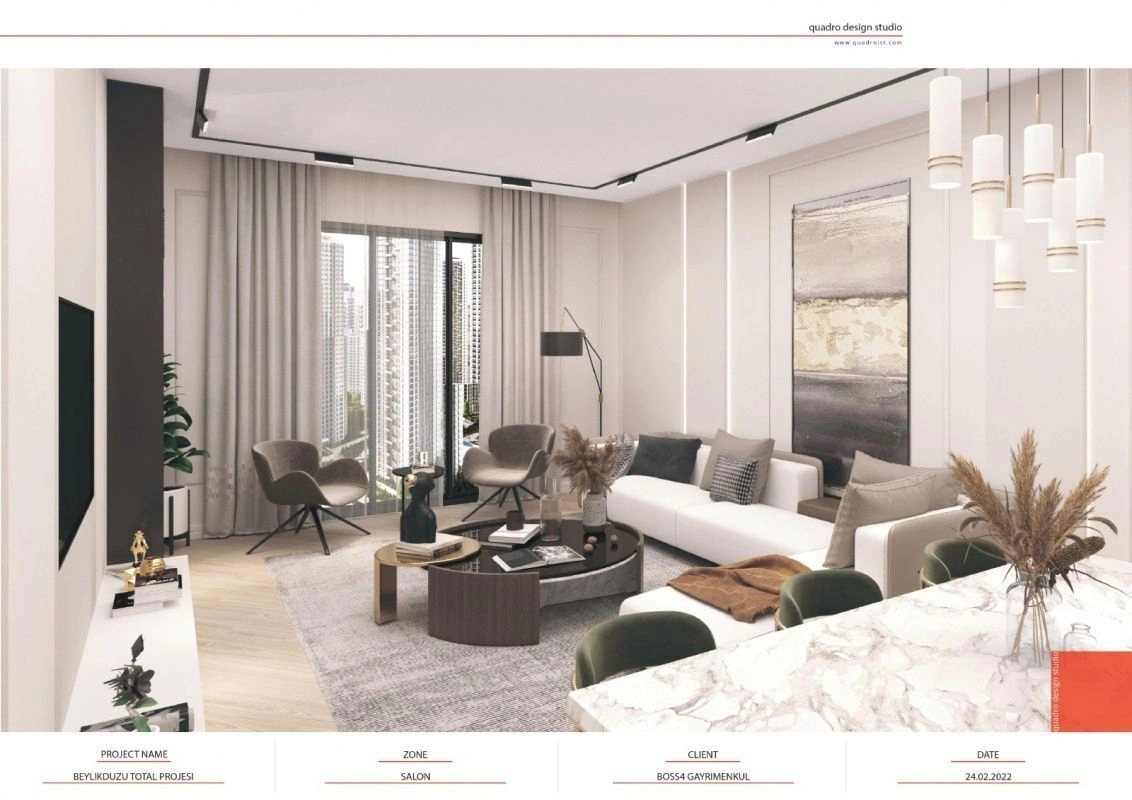 Appartement de 131 m2 dans le quartier de Beylikduzu