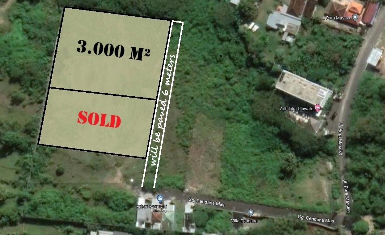 Plot of land under construction in Bukit, Bali