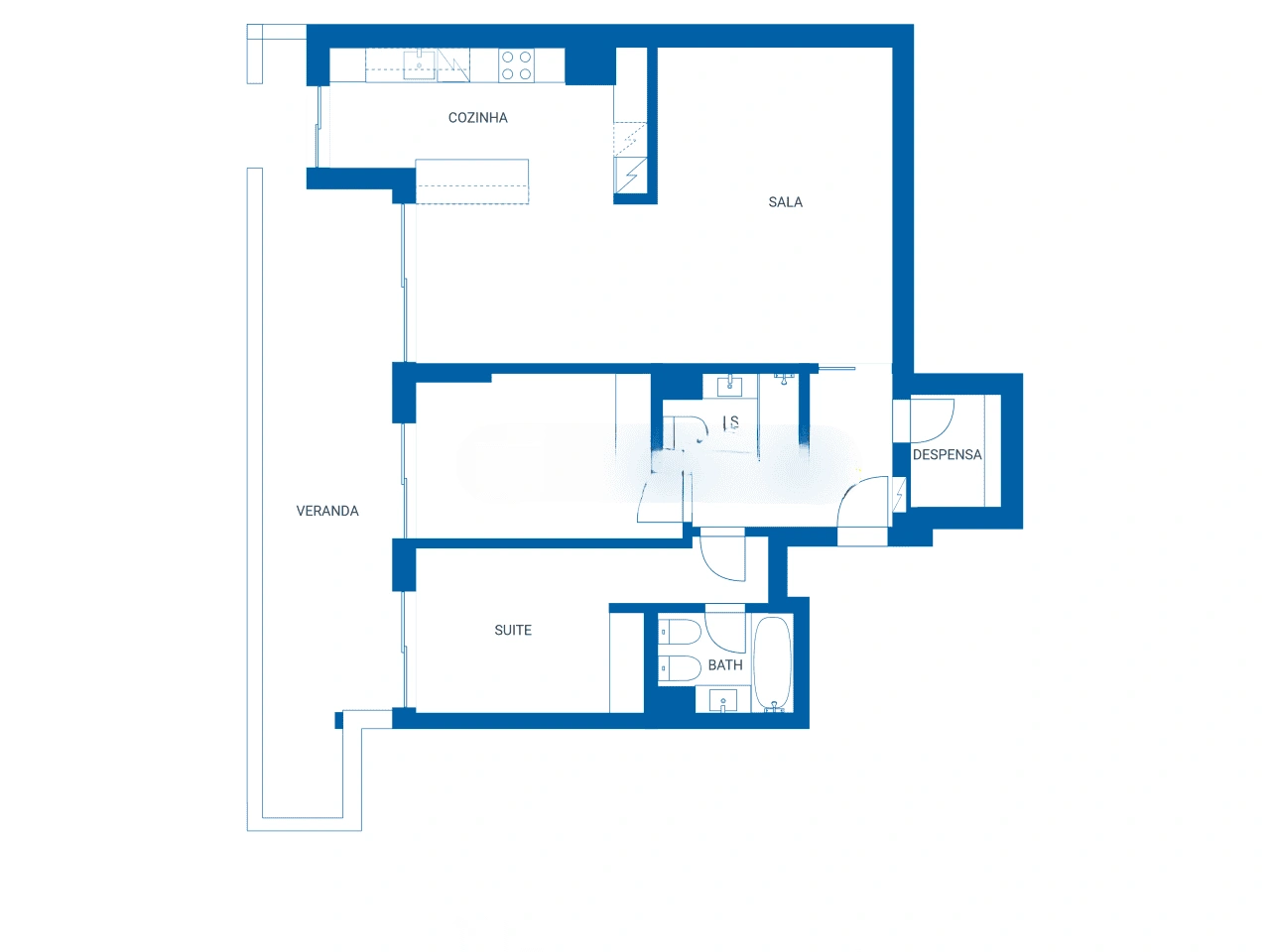 شقة 2+1 بإطلالة جبلية في بورتيماو، البرتغال