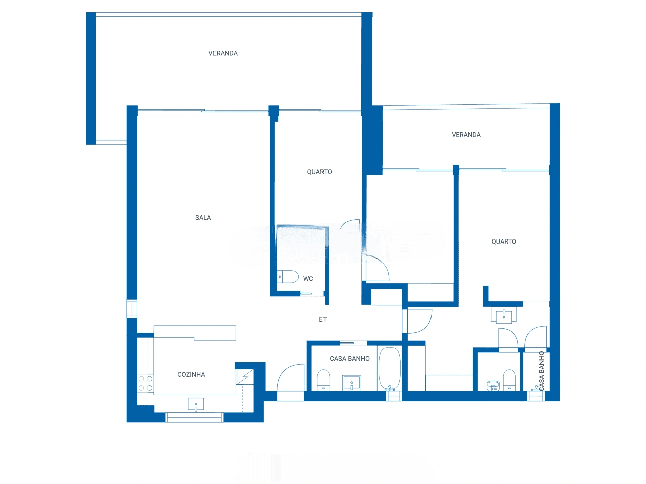 شقة 3+1 مع شرفة وإطلالة على البحر في بورتيماو، البرتغال