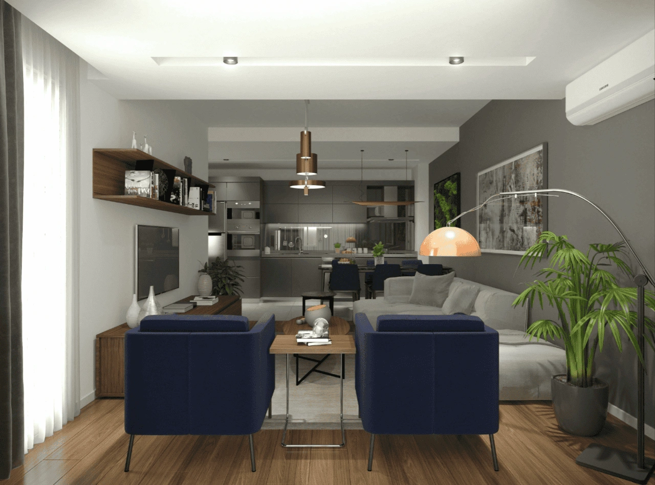 Spacious apartment 48 m2 in Izmir