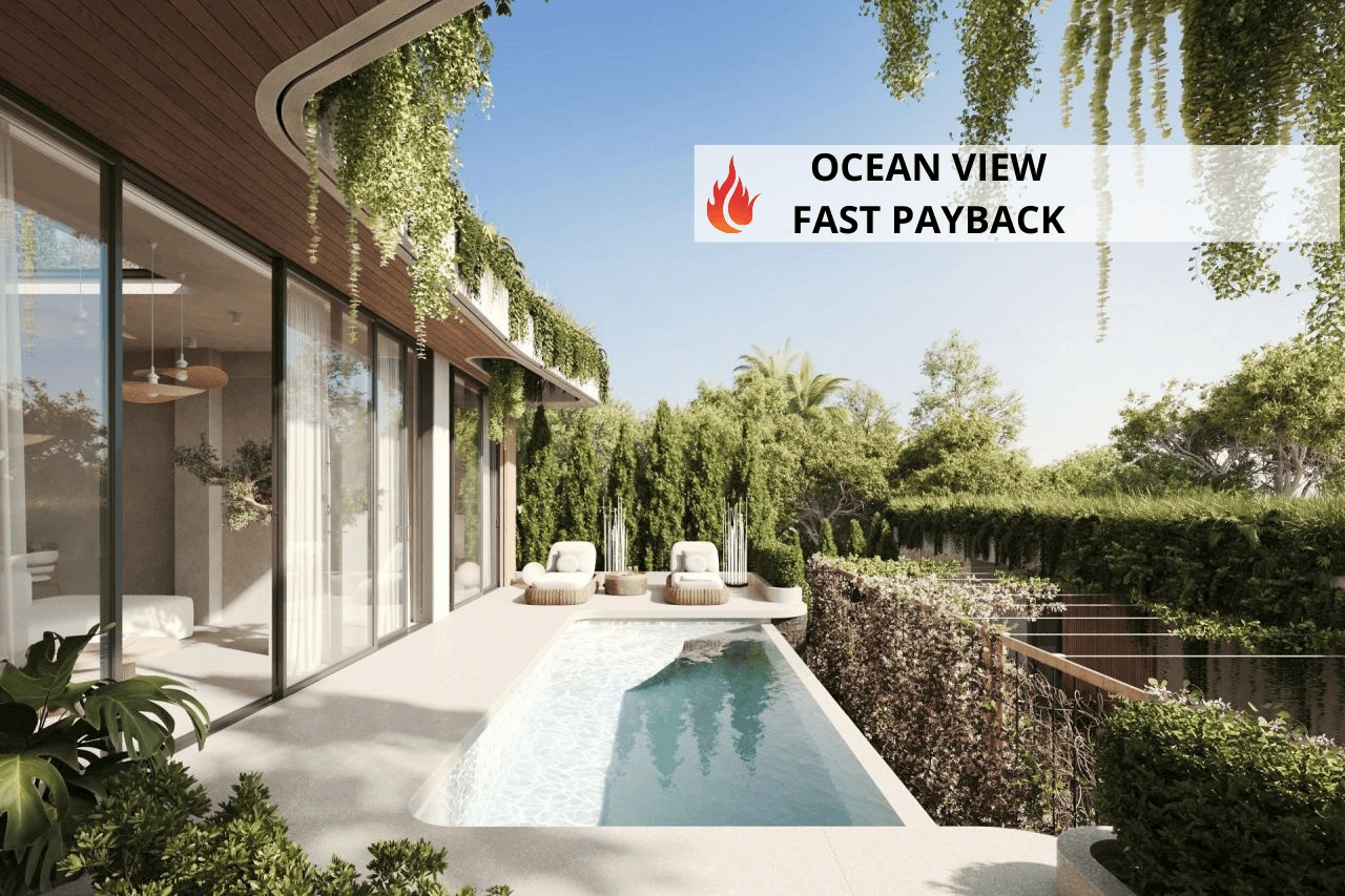 Villa com piscina e vista para o oceano em Bukit, Bali