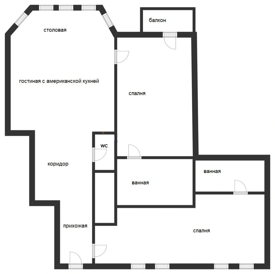 Spacious 2+1 apartment in Budapest