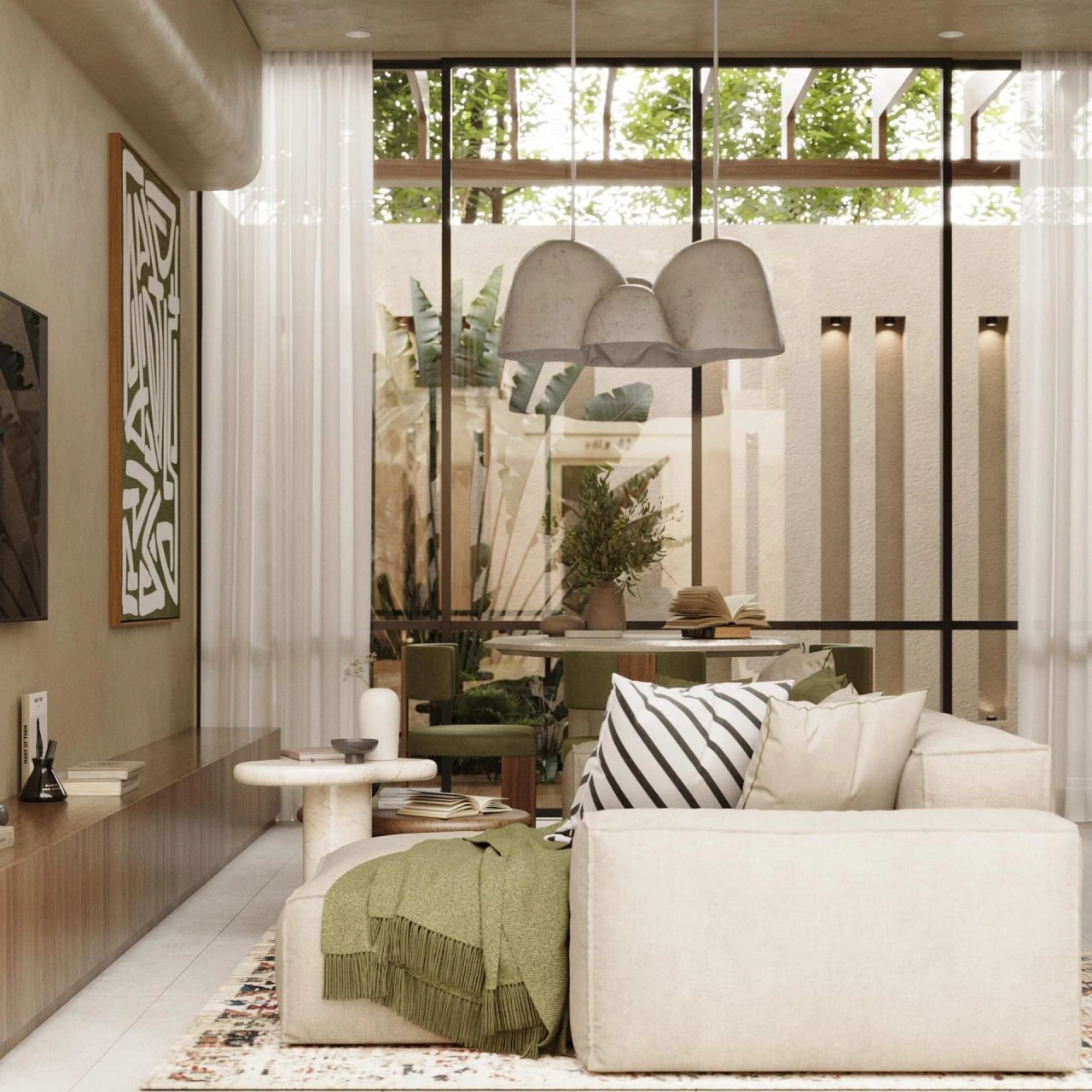 발리 창구(Changu)의 해변 인근 고급 빌라