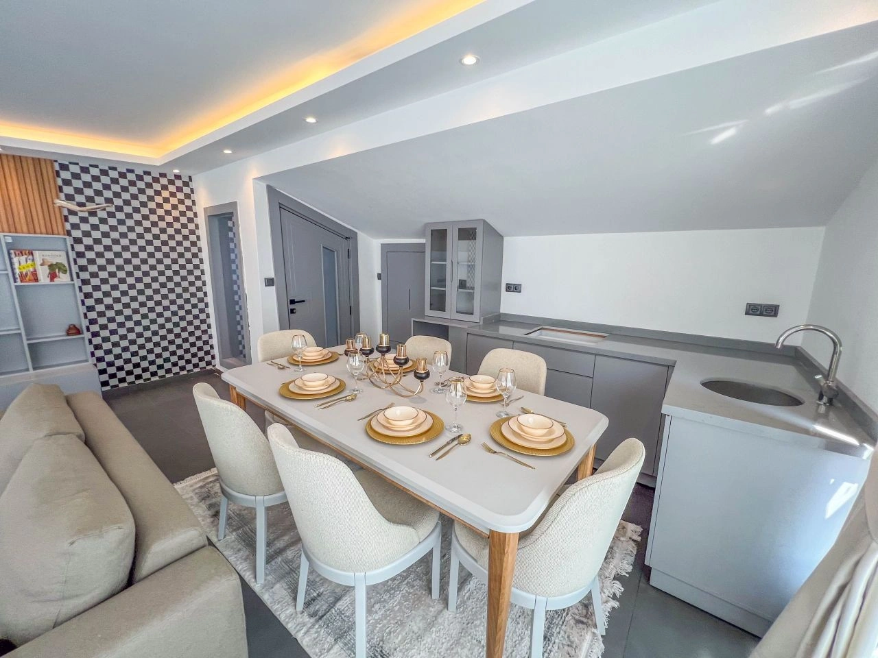 Luxus Villa 160 m2 mit Meerblick in Alanya