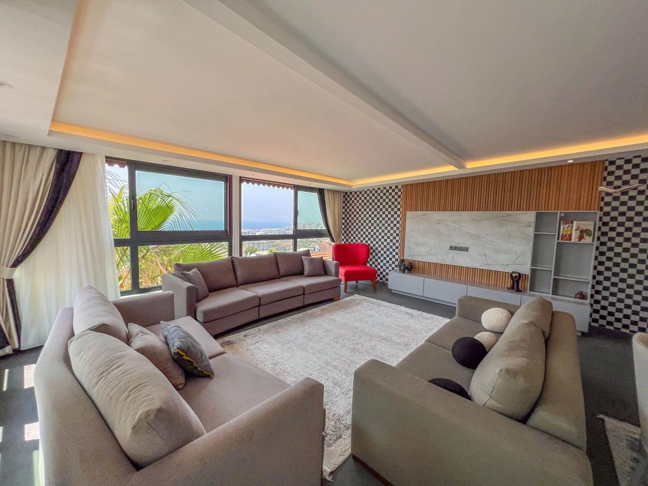 Luxus Villa 160 m2 mit Meerblick in Alanya