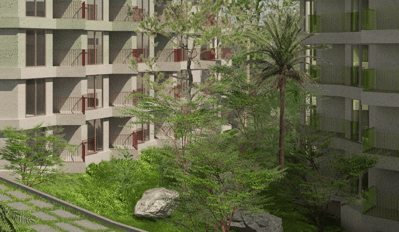 काटा क्षेत्र, फुकेट में पहाड़ी पर 37m2 का अपार्टमेंट