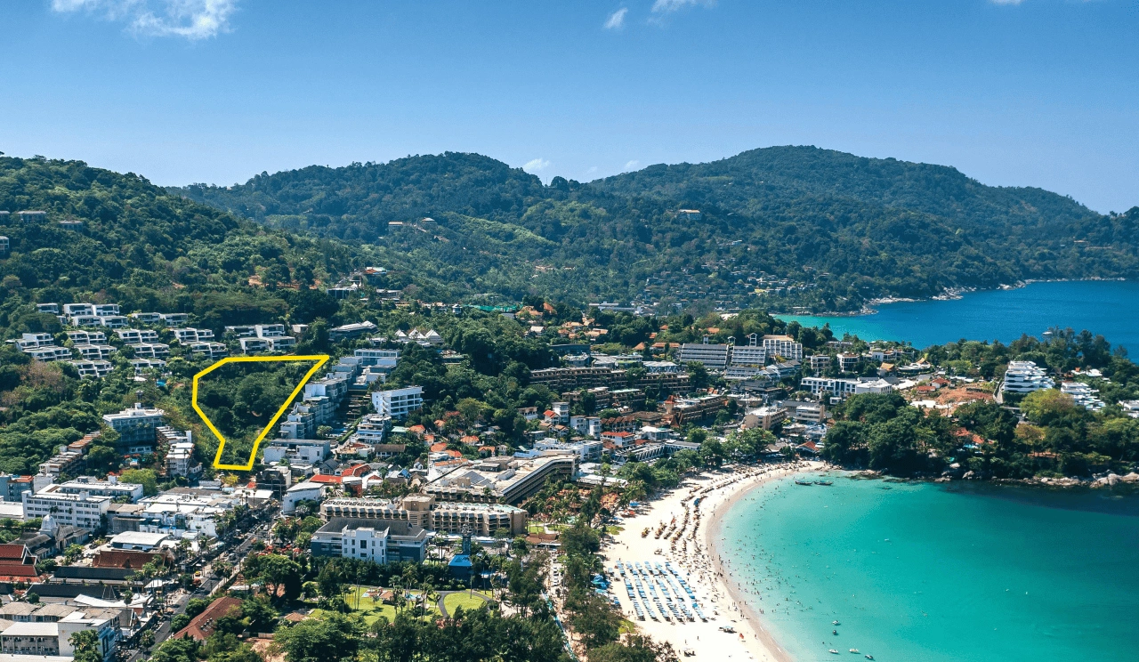 काटा क्षेत्र, फुकेट में पहाड़ी पर 37m2 का अपार्टमेंट