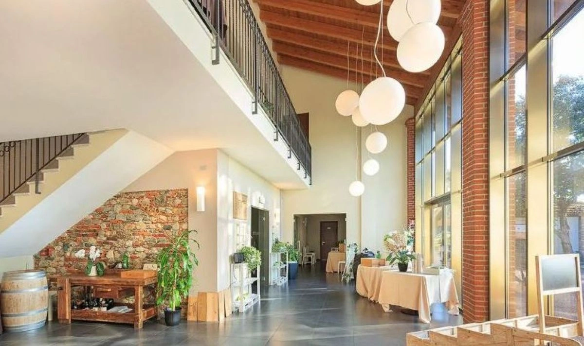 Villa in Barengo surrounded by garden with private lake, Italy