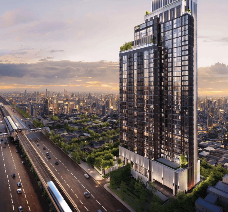 방콕 명문 지역의 초현대적인 1+1 아파트