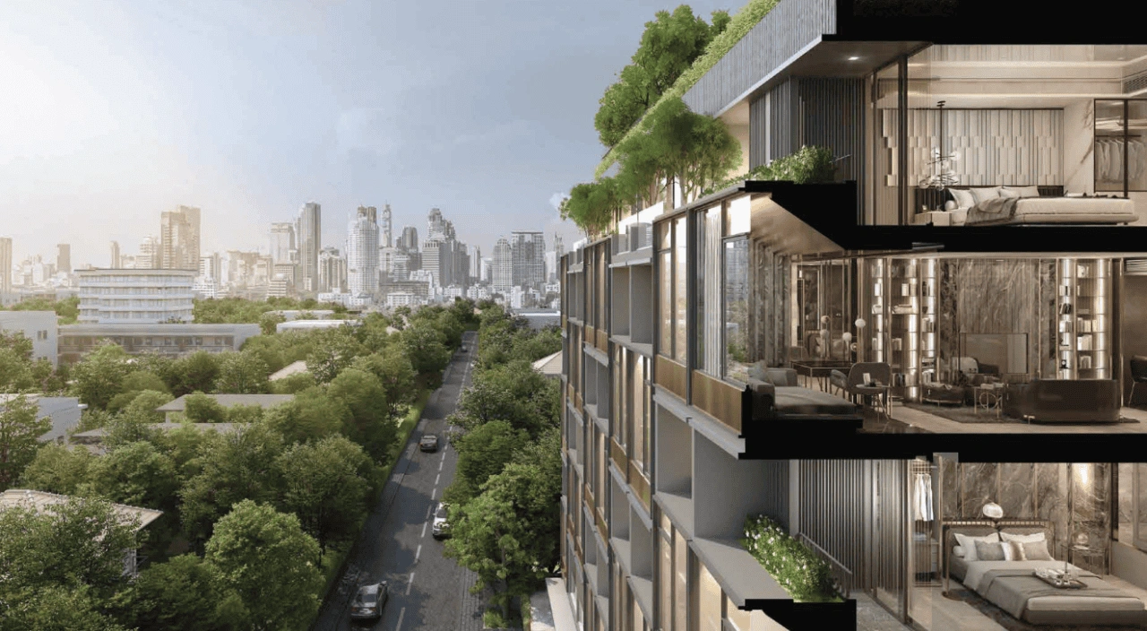 شقة حديثة بمساحة 40 م² بإطلالة على بانكوك