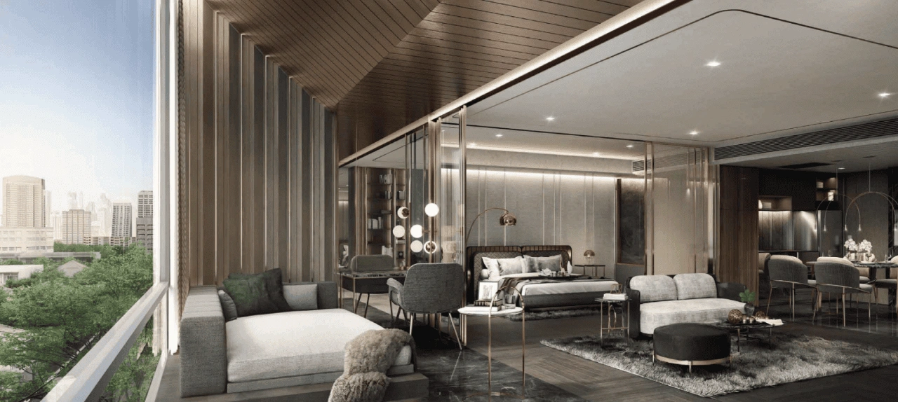 شقة حديثة بمساحة 40 م² بإطلالة على بانكوك