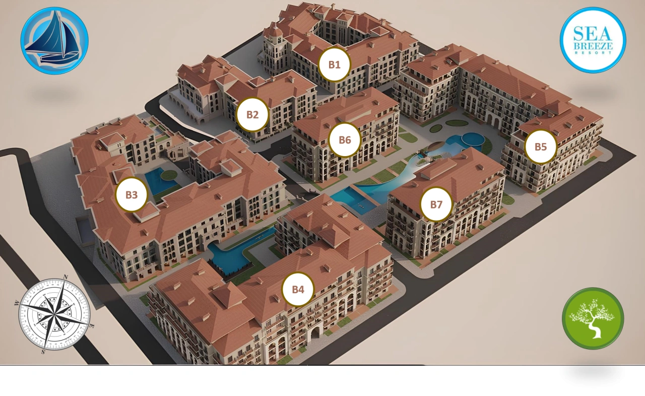 Apartment with a view 99.9 m2 in the resort area of Baku