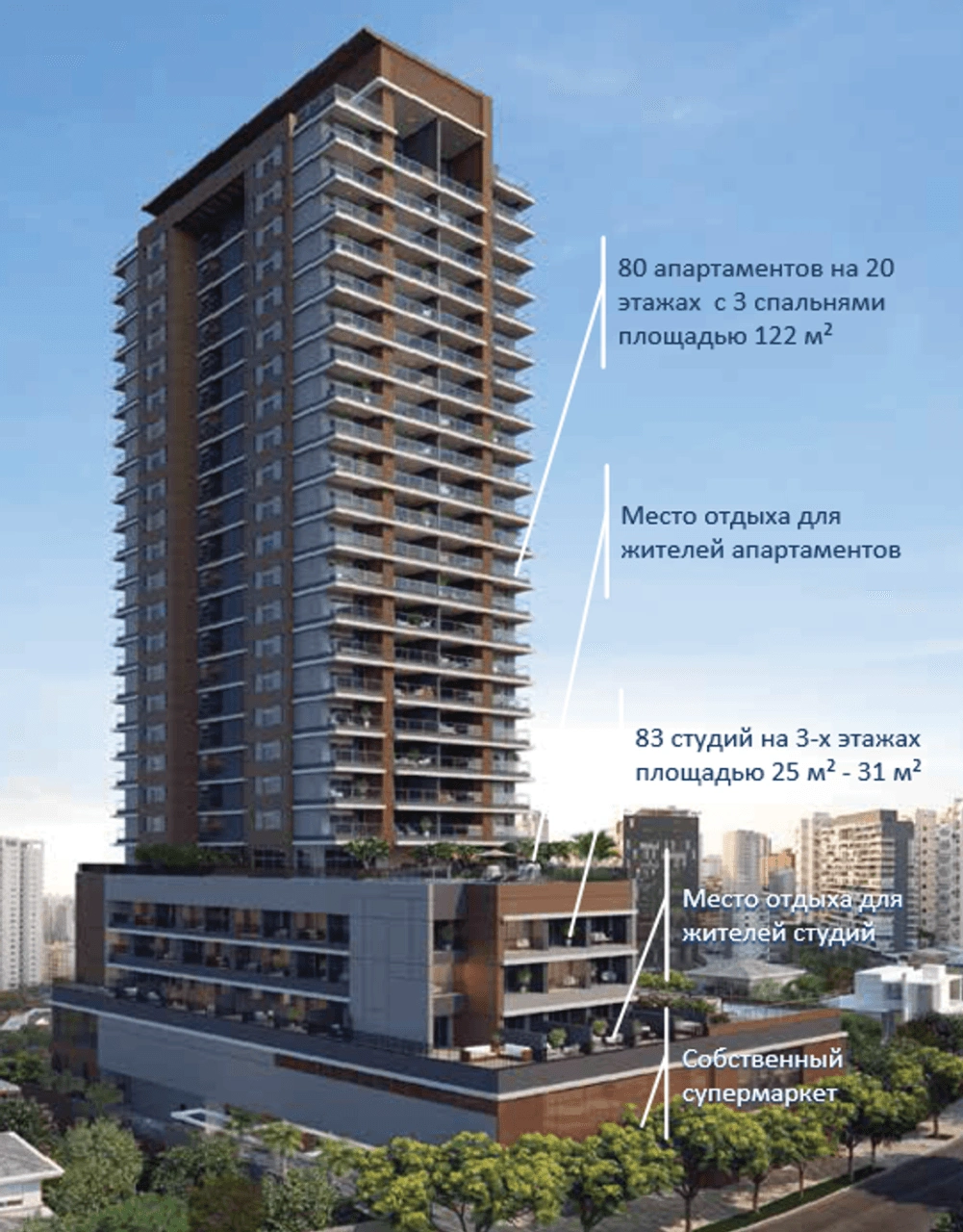 Acogedor apartamento de 1+1 después de la renovación en la zona de Vila Madalena en Sao Paulo.