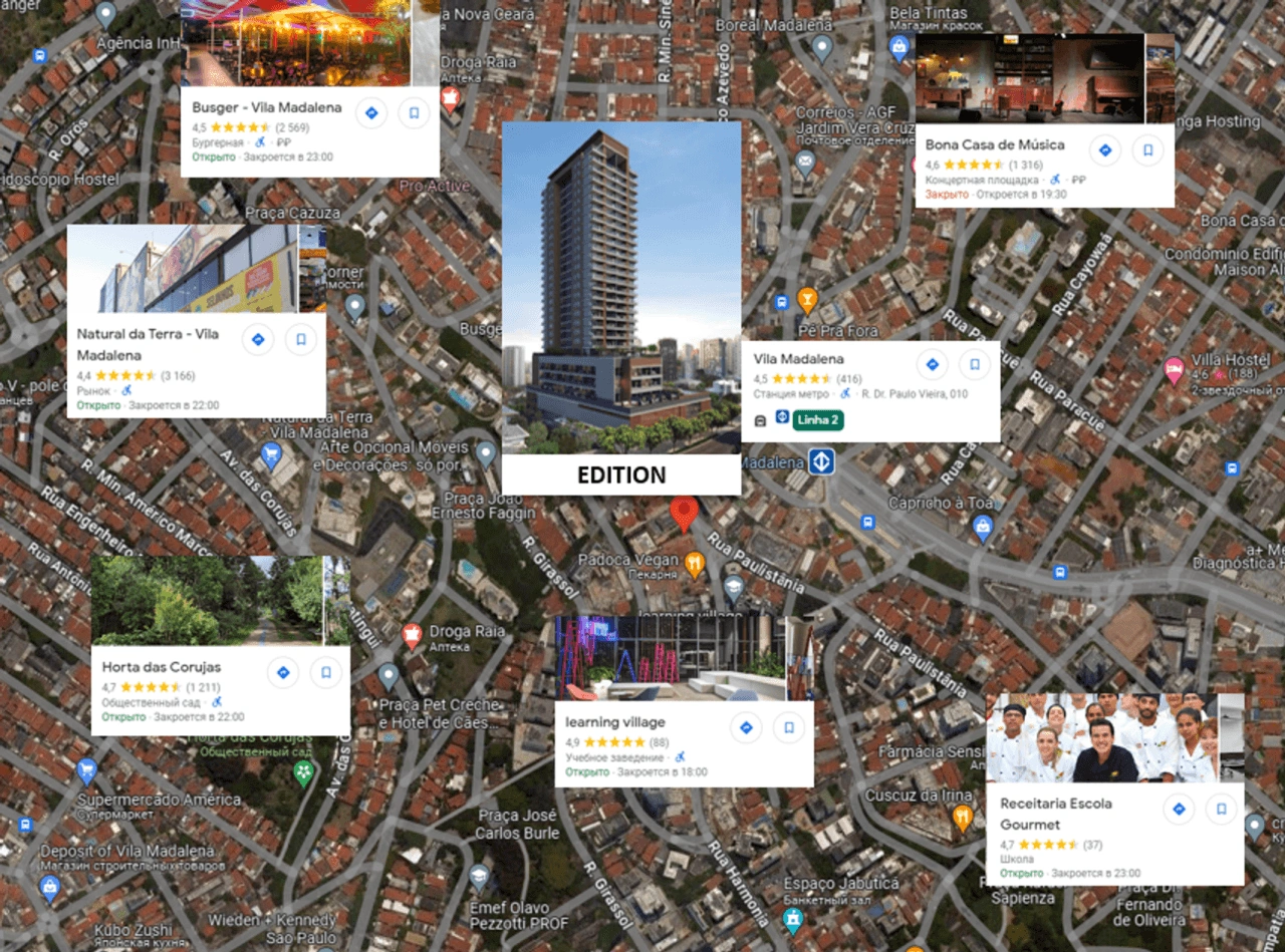 Acogedor apartamento de 1+1 después de la renovación en la zona de Vila Madalena en Sao Paulo.