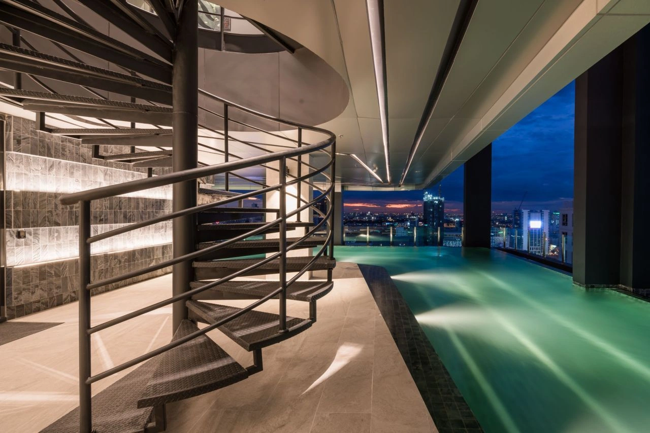 Bangkok, Tayland'da modern tarz 30 m2 stüdyo