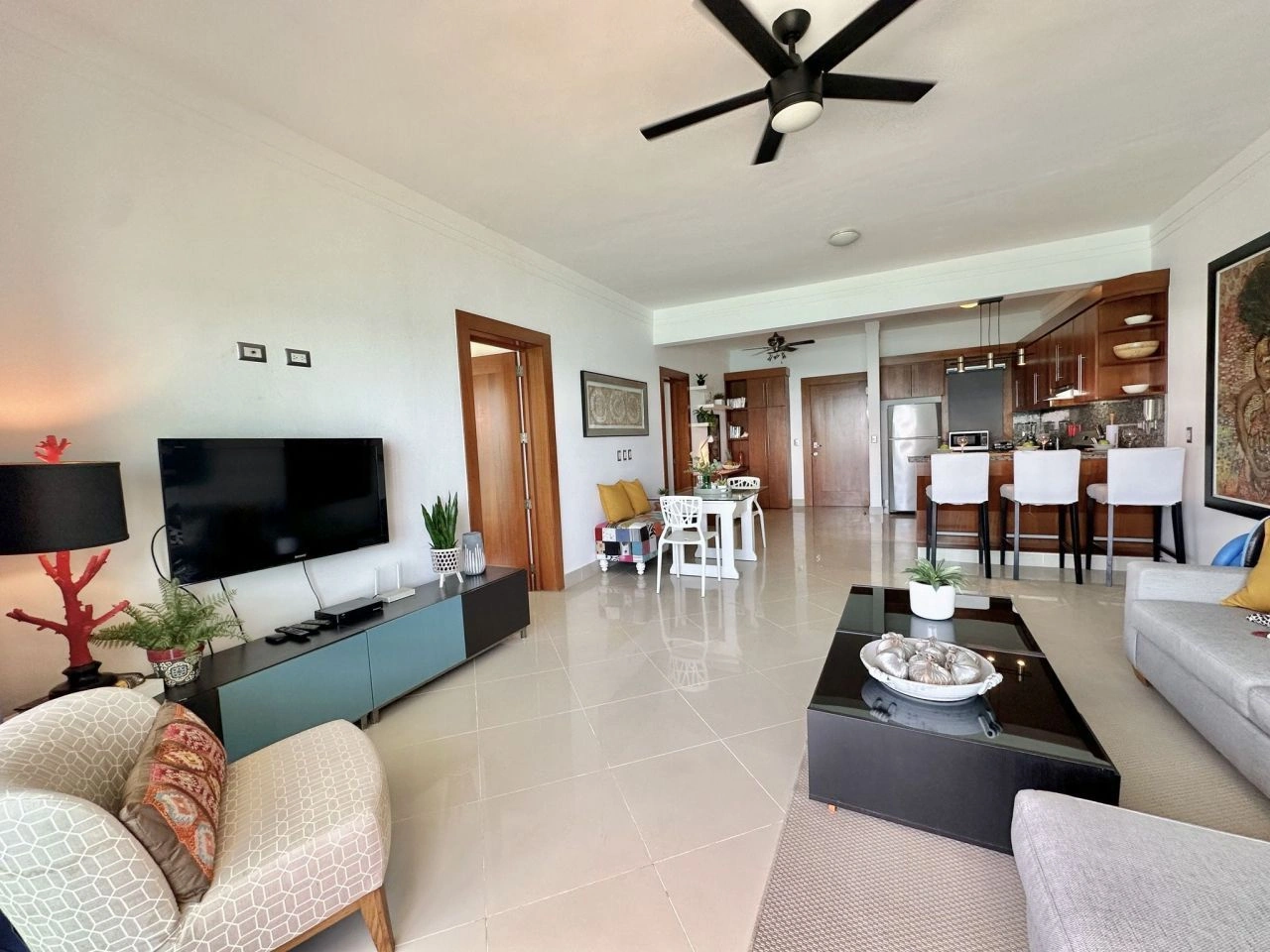 Apartments in the center of Cabarete in a modern oceanfront complex, Dominican Republic
